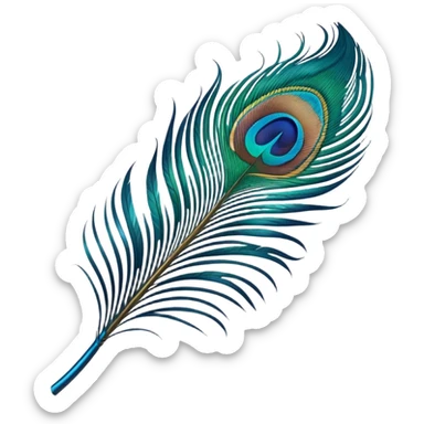 Peacock feather emoji  sticker