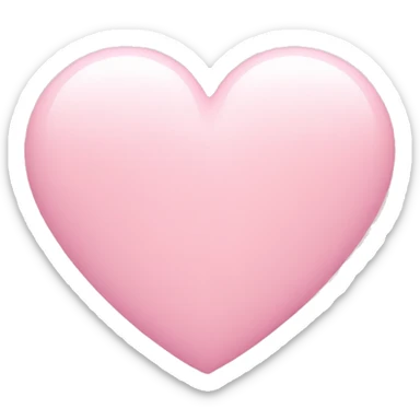 Pastel pink heart sticker