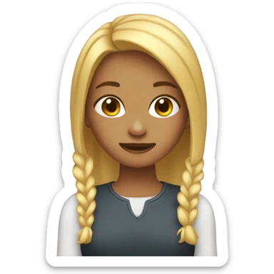 girl with highlighted hair sticker