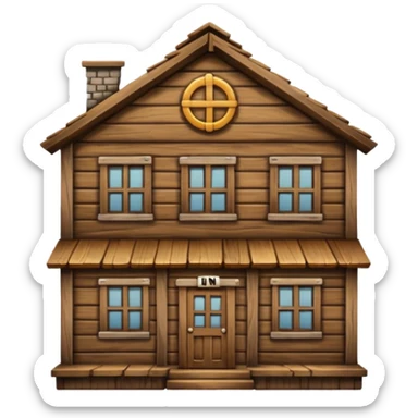 a building that says INN sticker