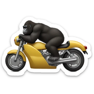 Gorille sur une moto sticker