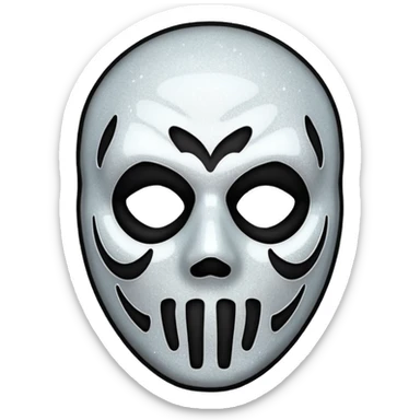 mask Ghost face glitter  sticker