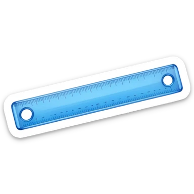 blue ruler sticker