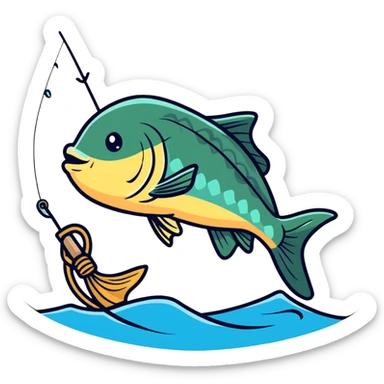 Fishing sticker