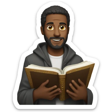 Man holding quran  sticker