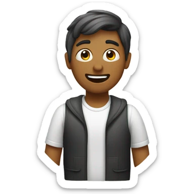 a person does several things at the same time sticker