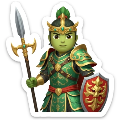 Pepe as Lu bu from 3 kingdoms sticker