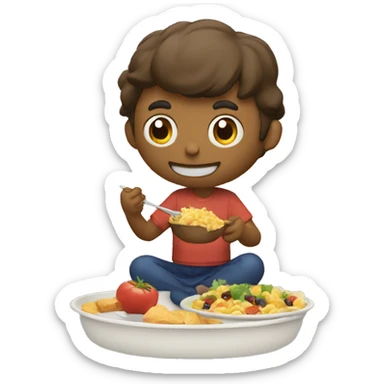 Vagabundo comiendo sticker