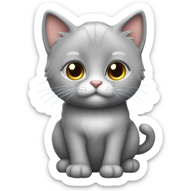 Petit chat gris migon sticker