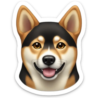 Black and tan Shiba inu sticker