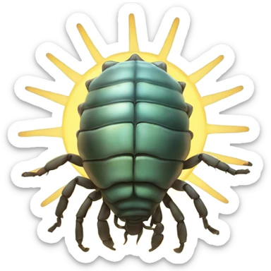Sunshine behind isopod sticker