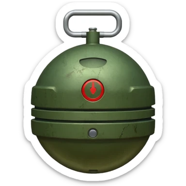 military green anti-personnel mine sticker