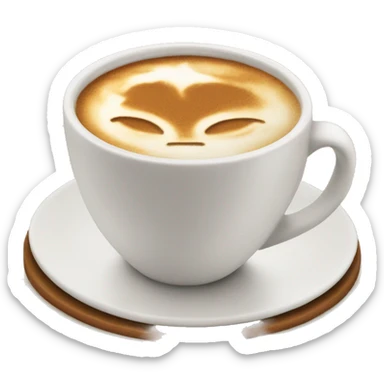 latte and book sticker