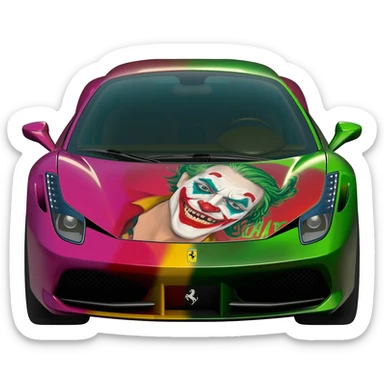 ferrari joker sticker