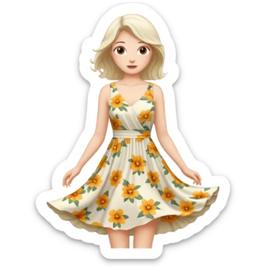 summer dress sticker