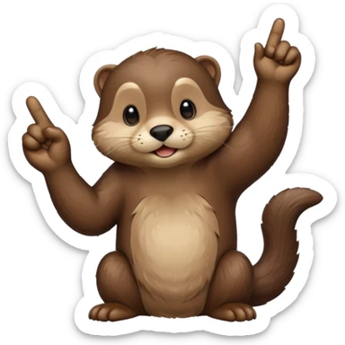 i want you make this otter 🦦 rise middle finger sticker