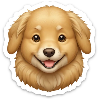 Cream coloured golden retriever sticker