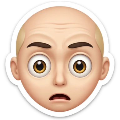 a face with expression saying that they were shock and agree sticker