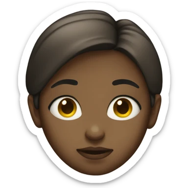 Girl with an oversized head sticker