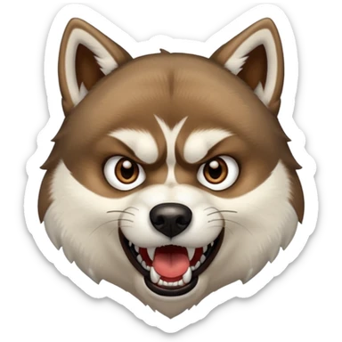 husky angry sticker