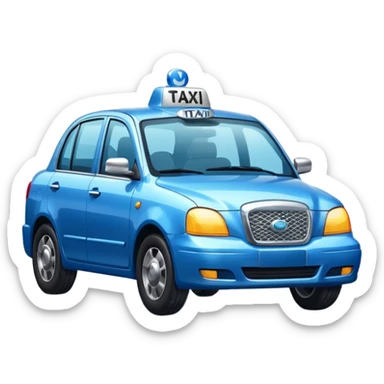 blue taxi sticker