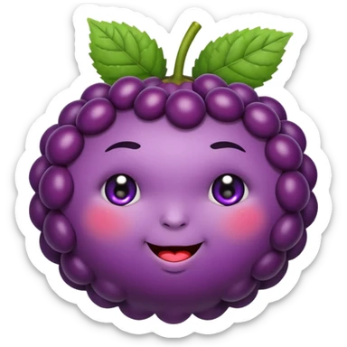 Black berry fruit with butt cheeks shown sticker