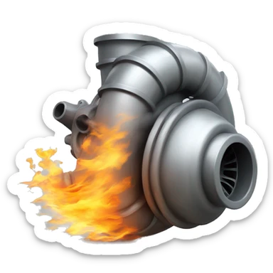 Turbocharger spitting fire sticker