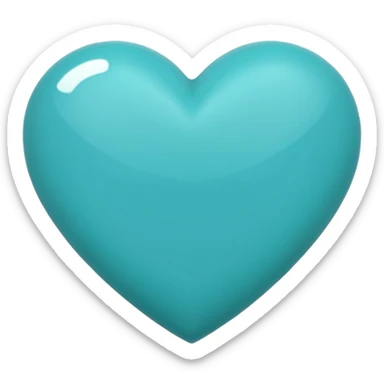 Turquoise heart sticker