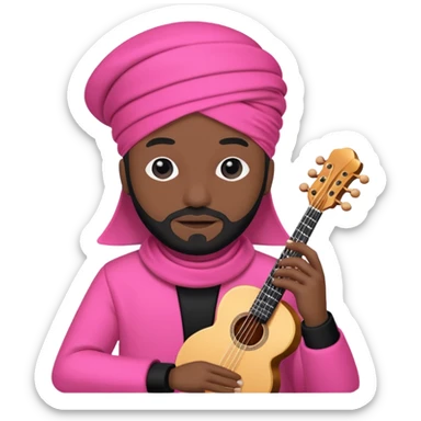 pink musician black qoman  sticker