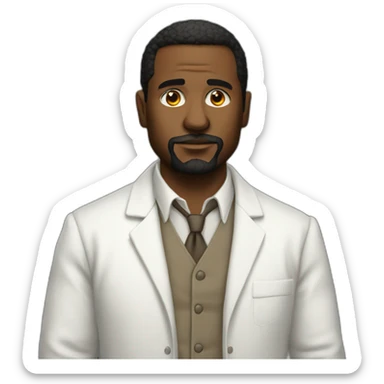 godfather white flannel sticker