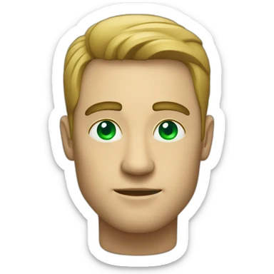 a man under the lights, an emerald in his eyes sticker