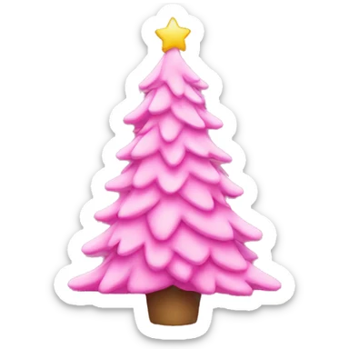 Pink Christmas tree sticker