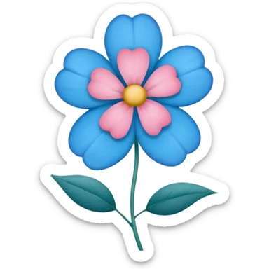 Apena faça uma Flor de uma cor azul q nem uma rosa mucha sticker