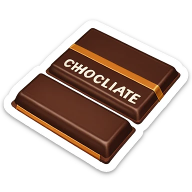 Chocolate bar that says team Chocolate  sticker