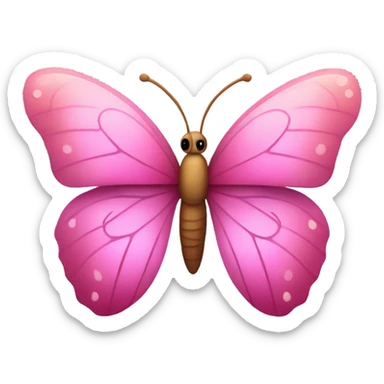 cute and pink butterfly sticker