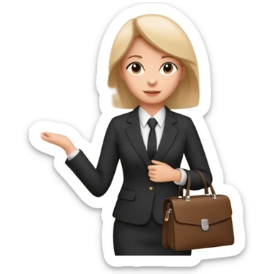 I like the 4th image. Now, make the same woman leave work with her laptop in hand. Add a clock behind her on the wall .  sticker