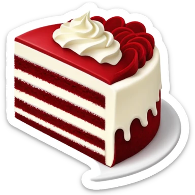Red velvet cake slice  sticker