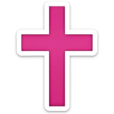 Orthodox cross pink sticker