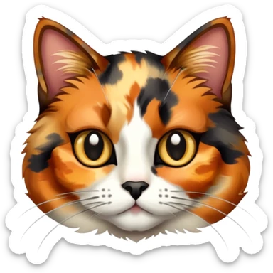 Tortoiseshell cat sticker