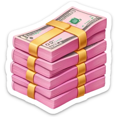Pink aesthetic money  sticker