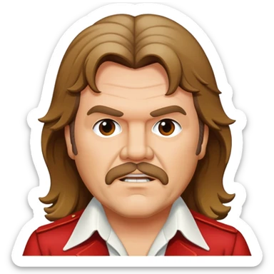 meatloaf singer long hair 70's sticker