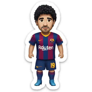 Maradona with Barça actual shirt sticker