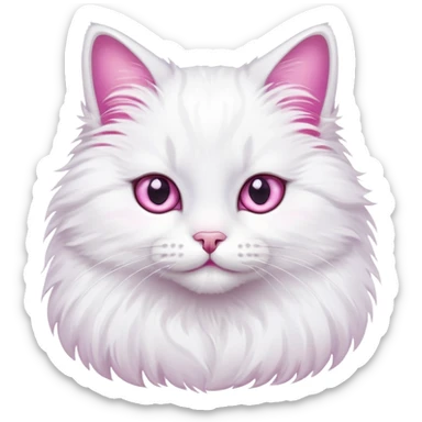 Cat with pink nails sticker