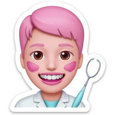 Pink dentist  sticker