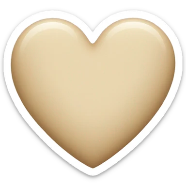 Beige heart  sticker