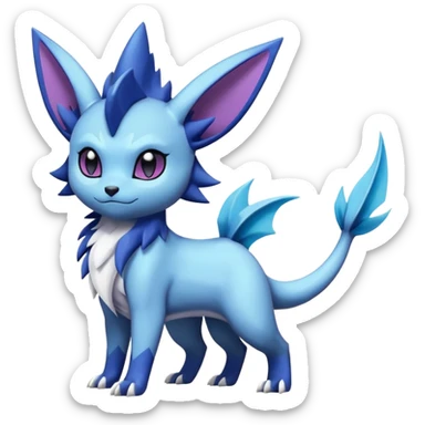 Luxray-Absol-Noibat-Vaporeon-Dewott-fusion sticker