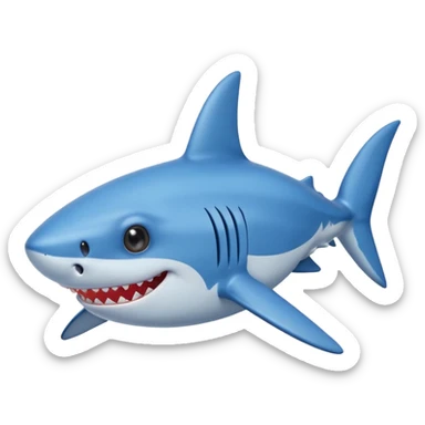 Shark with star eyes emoji sticker