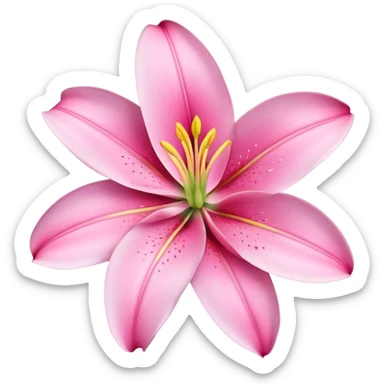 lilly flower pink sticker