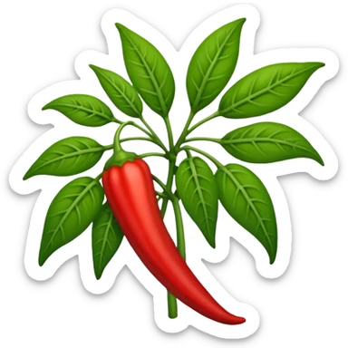 a chili pepper plant sticker