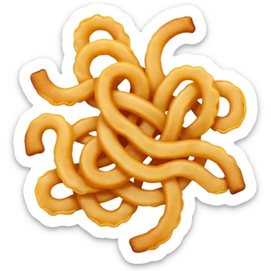 a single curly fry sticker